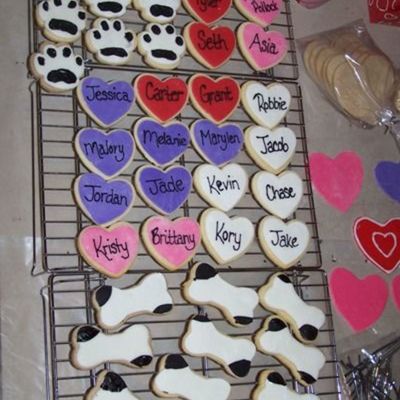4Th Grade Class Valentine's Cookies
