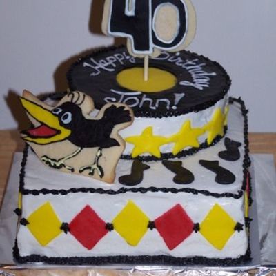 Red Yellow Black Birthday Cake