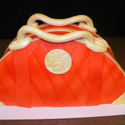 Red Versace Purse Cake