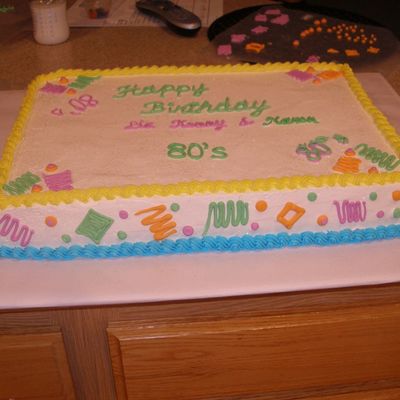 80's Theme Birthday Cake