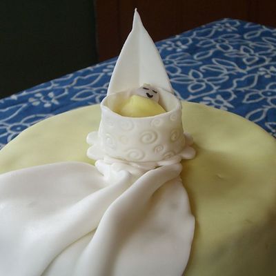 Baby In Bassinet Shower Cake