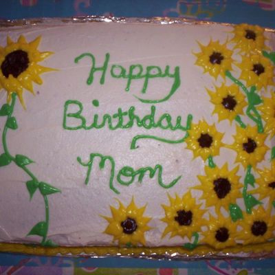 Moms Sunflower Birthday Cake