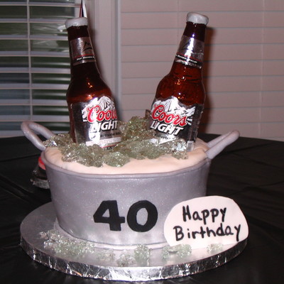 Coors Beer Bottle Cake