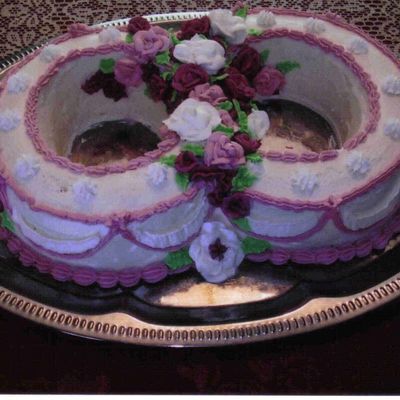 Double Wedding Ring Cake
