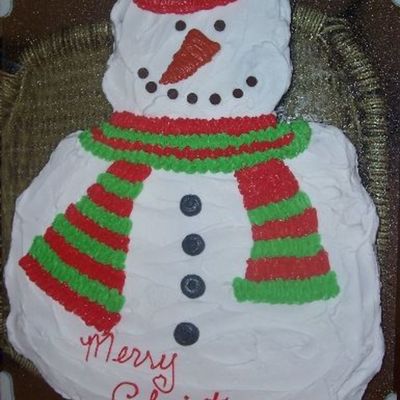 Snowman Cupcake Cake