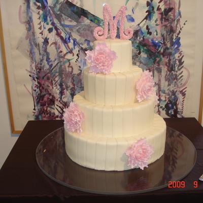 Pleated Wedding Cake