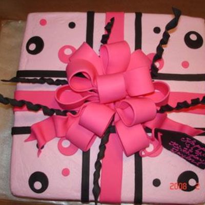 Pink & Black Cake