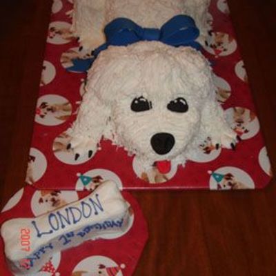 Dog Cake W/bone For Smash Cake