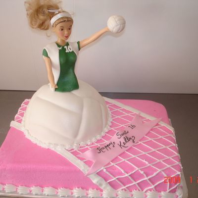 Volleyball Doll Cake