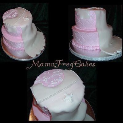 Baby Girl Christening Cake