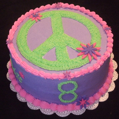 Peace Sign Cake