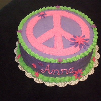 Peace Sign Cake
