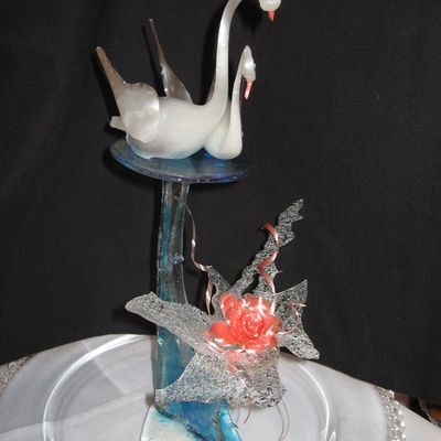 Pulled Isomalt Swans