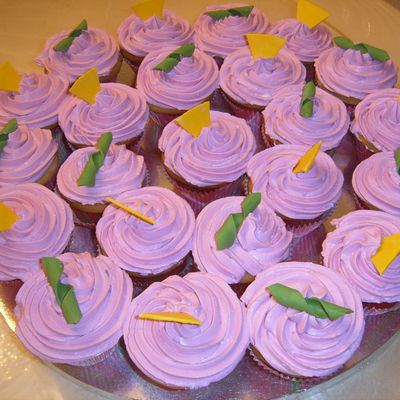 Matching Cosmopolitan Martini Cupcakes