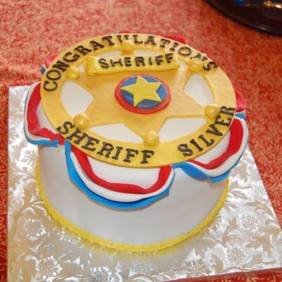Sheriff's Badge Cake