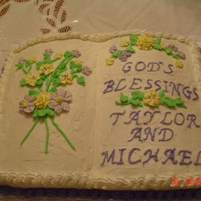 Christening Book Cake
