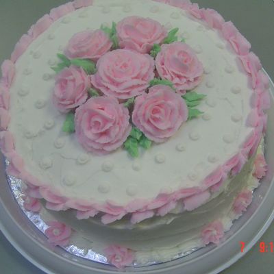 Pink On White Buttercream