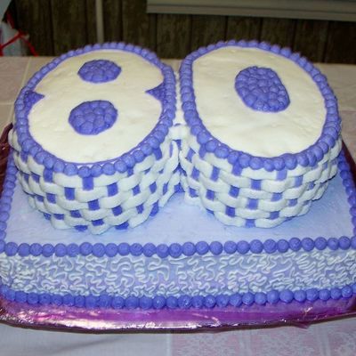 Grandma's 80Th Birthday Basket Cake