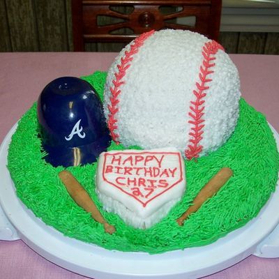 Atlanta Braves Baseball Birthday Cake