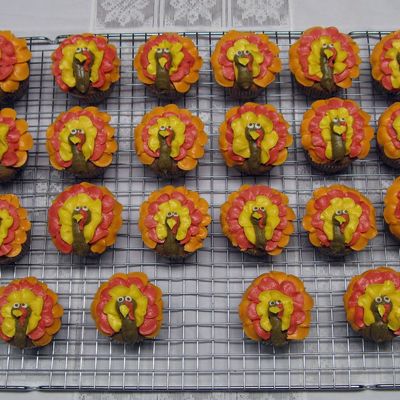 Thanksgiving Turkey Cupcakes
