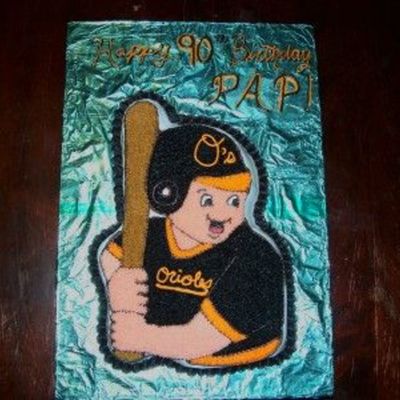 Baltimore Orioles Baseball Player Cake
