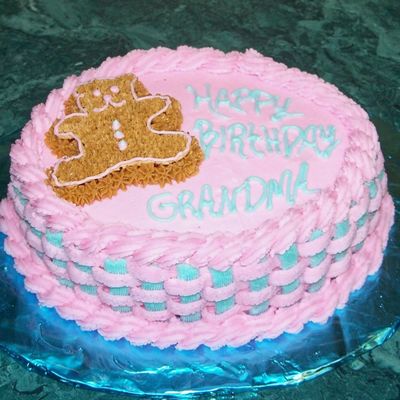 Basketweave Birthday Cake