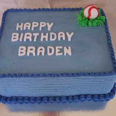 Baseball Sheet Cake