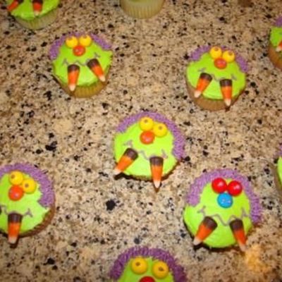 Monster Halloween Cupcakes