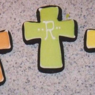 Monogram Cross Cookies
