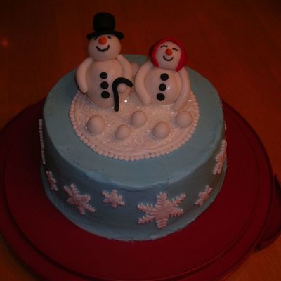 Snowmen Cake