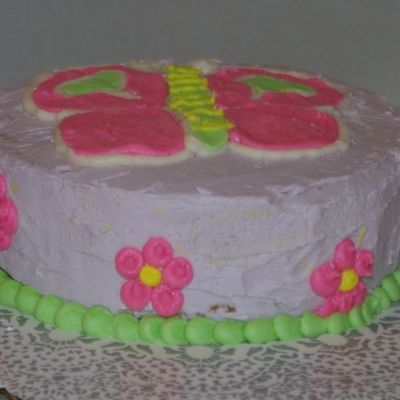 Side View - Butterfly Smash Cake