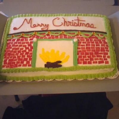 Fireplace Xmas Cake