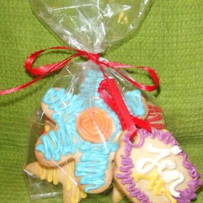 Birthday Cookies With Edible Name Tag