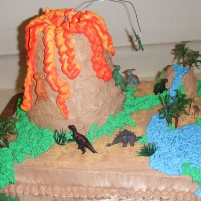 Volcano - Dinosaur Cake
