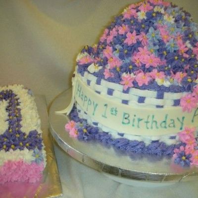 Alice's First Birthday Flower Basket