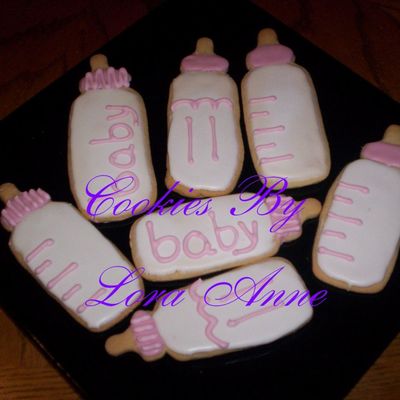 Baby Girl Bottle Cookies