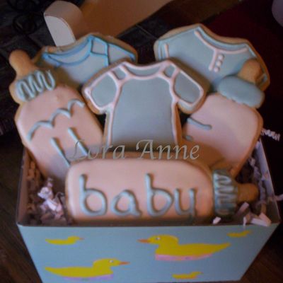 Baby Boy Cookie Gift Basket