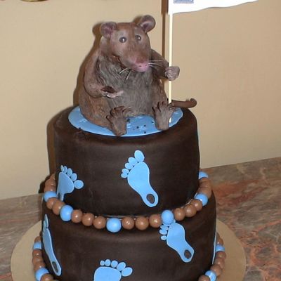 Tar Heel Groom Cake With Rat