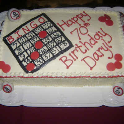 70Th Birthday Bingo Cake For Gram