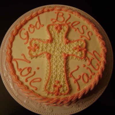 Cross Christening Cake
