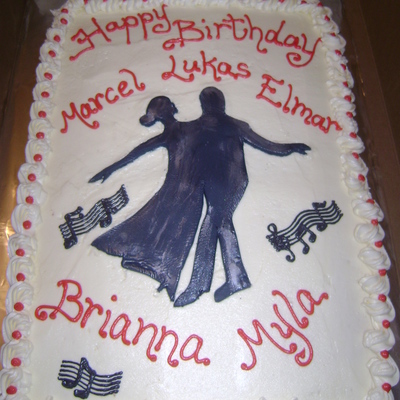 Ballroom Dancing Birthday Cake