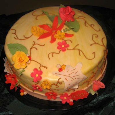 Fall Floral Cake