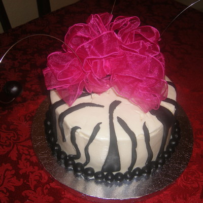 Zebra Striped Cake