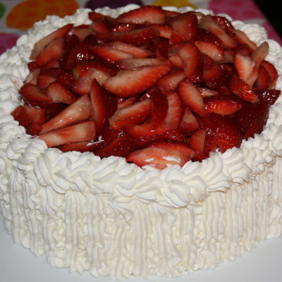 Strawberry Whipped Cream Cake