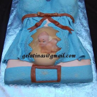 Pregnant Belly With Baby Inside