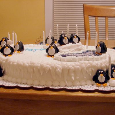 Penguin Birthday Cake