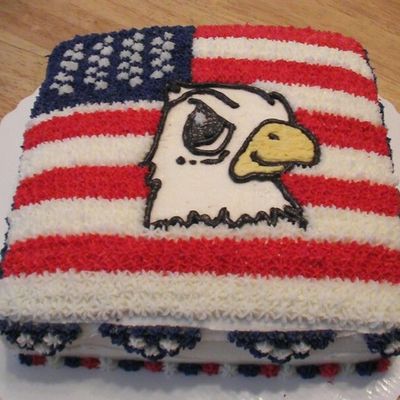 Flag / Eagle Cake For 4H Of July