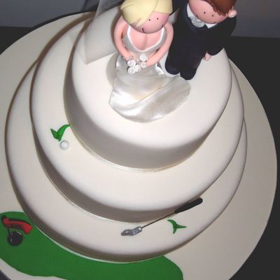Golf Theme Wedding Cake