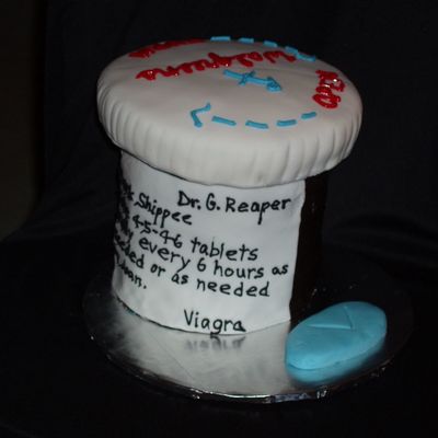Viagra Bottle Cake