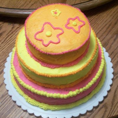 Dots And Flowersteenage Birthday Cake